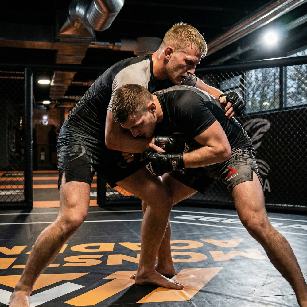 Monster Academy zwei Männer beim MMA Training